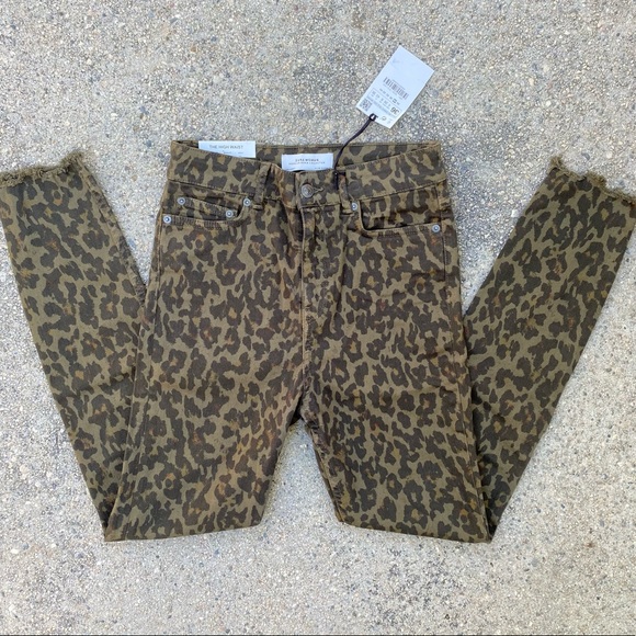 Zara premium denim the high waist skinny leopard - Picture 3 of 7